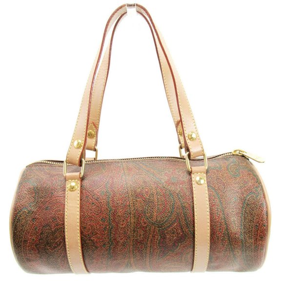 Authentic etro handbag paisley pvc x leather Used - Picture 1 of 7
